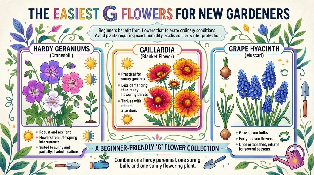 The Easiest G Flowers for New Gardeners