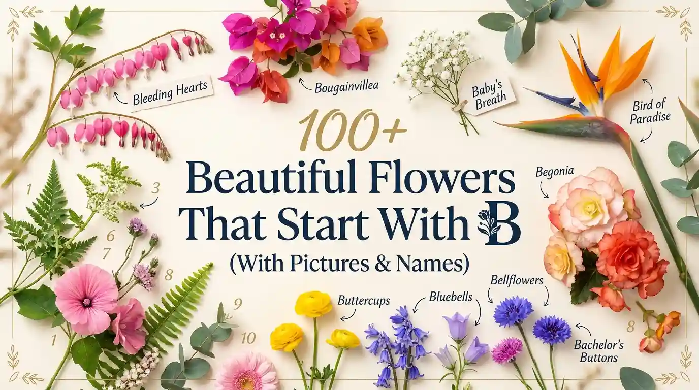 100+ beautiful flowers that start with B with pictures and names