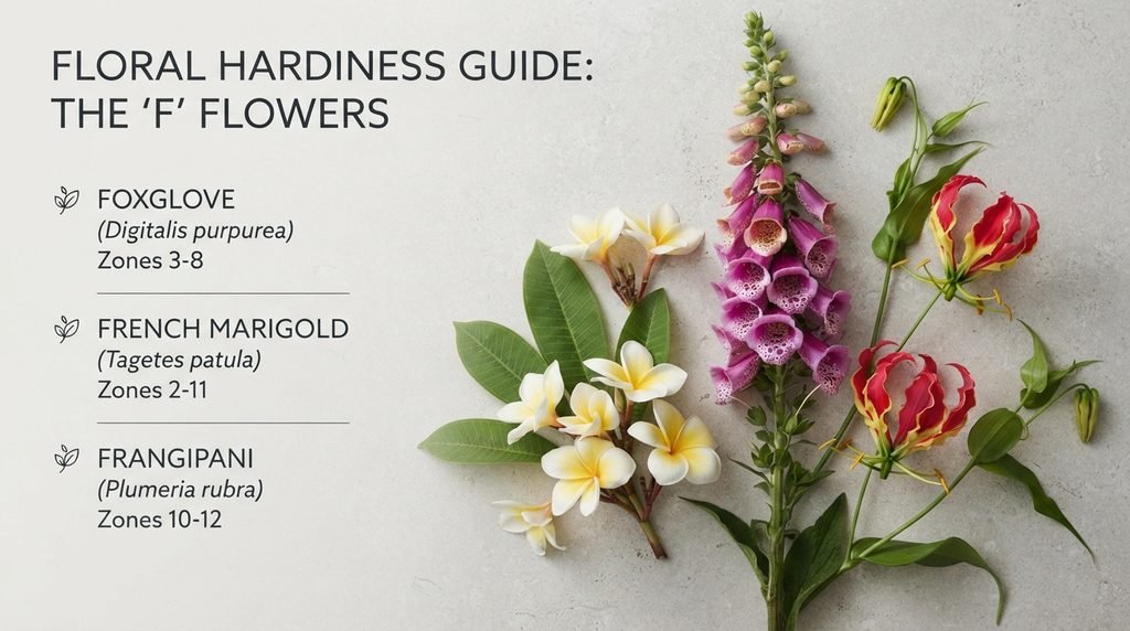 USDA Hardiness Guide for Popular F Flowers