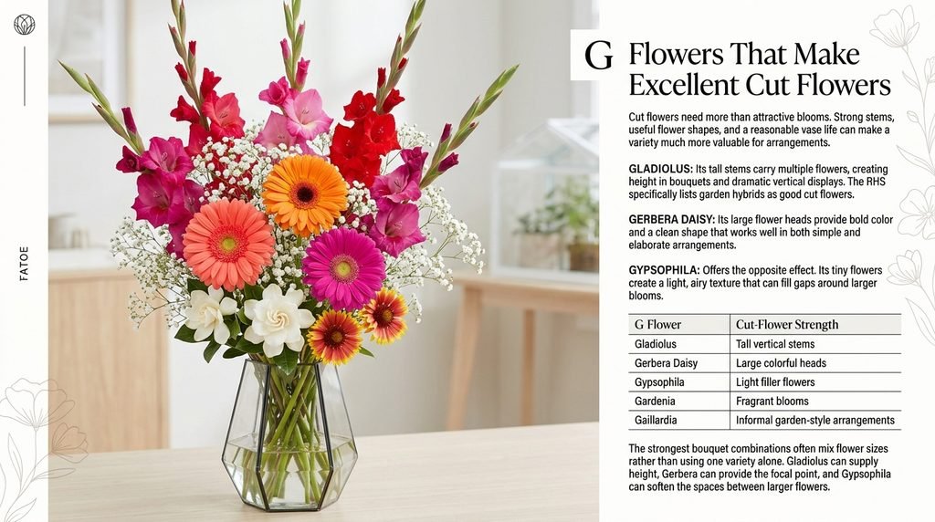 G Flowers That Make Excellent Cut Flowers