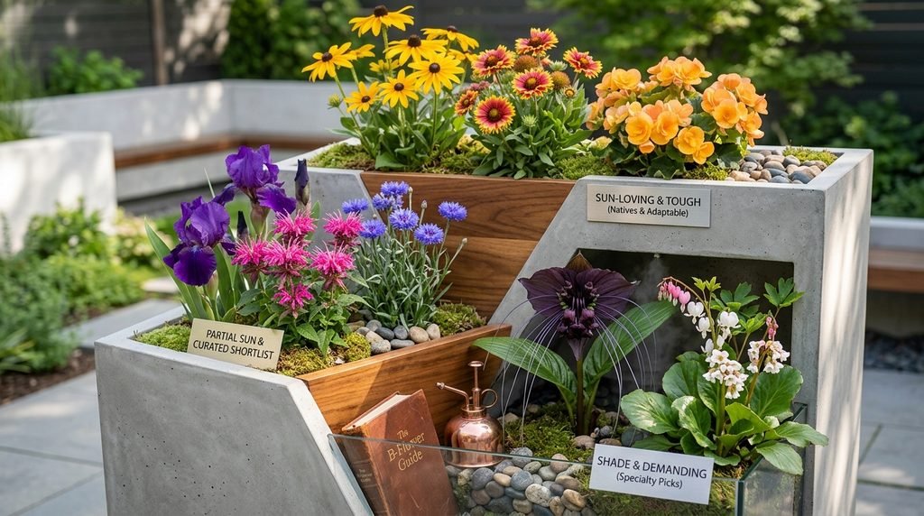 Bringing the B-Flowers Together