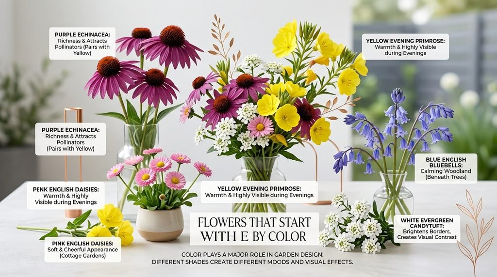 Flowers That Start With E by Color