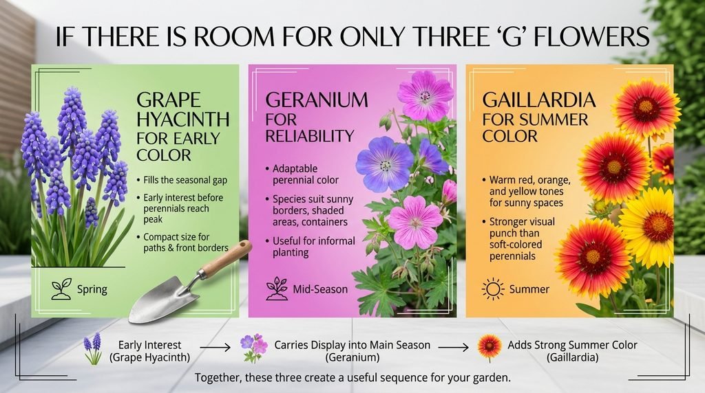 If There Is Room for Only Three G Flowers