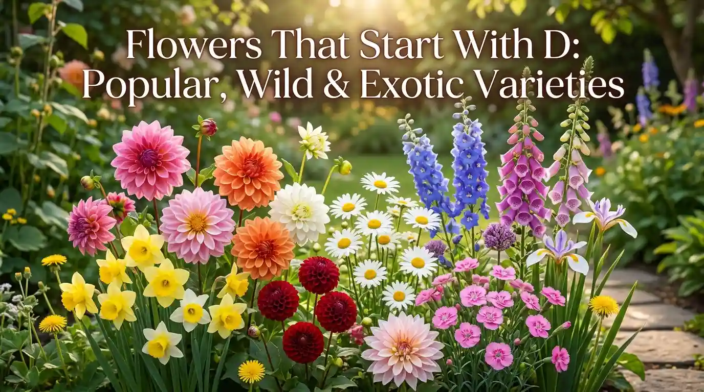 Beautiful flowers that start with D including popular, wild, and exotic varieties