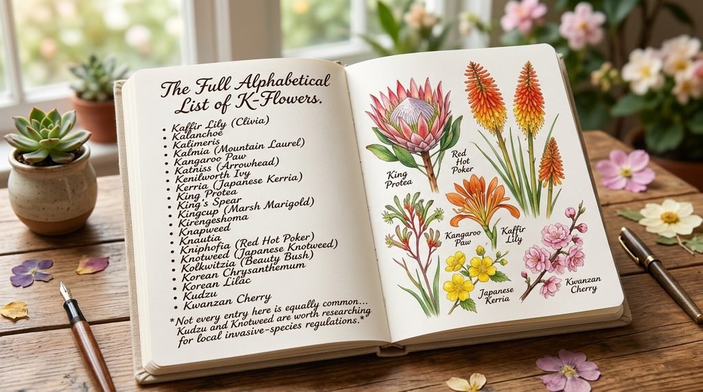 The Full Alphabetical List of K-Flowers
