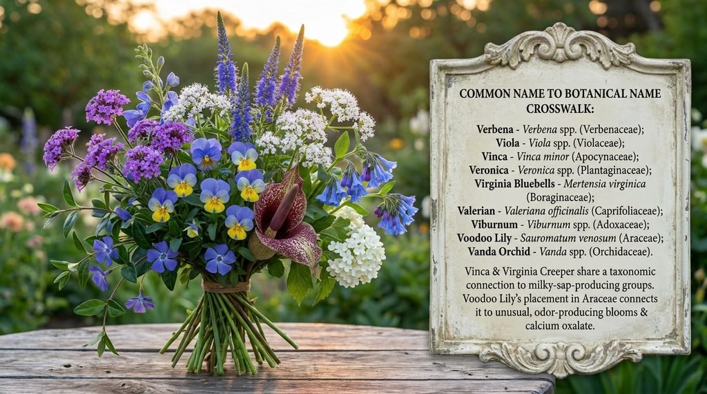 Common Name to Botanical Name Crosswalk