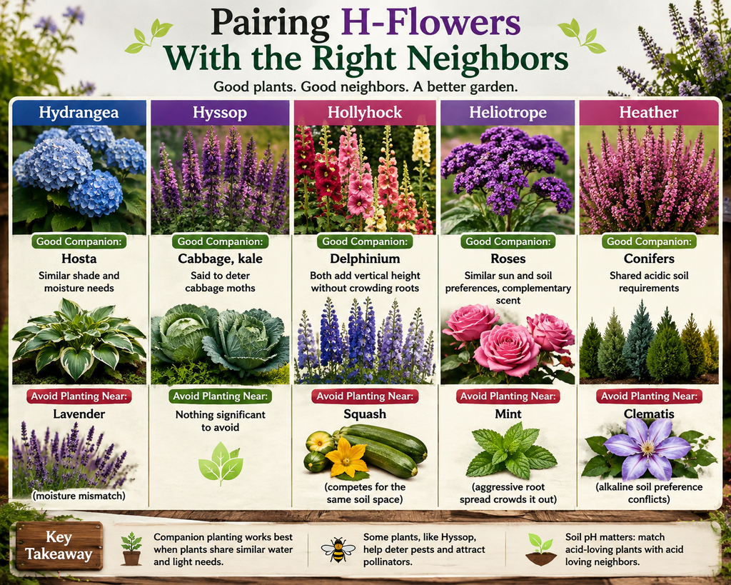 Pairing H-Flowers With the Right Neighbors