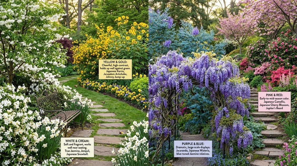 Color Groupings Across the J-Flowers