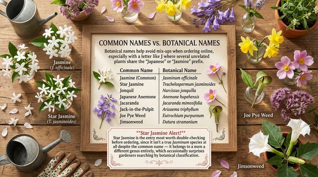 Common Names vs. Botanical Names