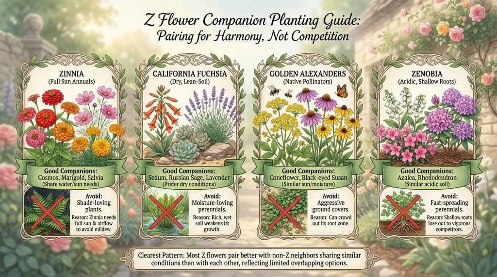 Pairing Z Flowers With Neighbors That Won't Compete