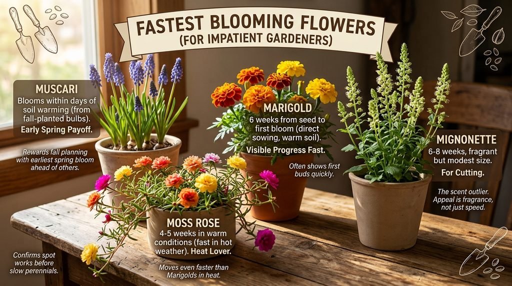 Fastest to Bloom (For Impatient Gardeners)