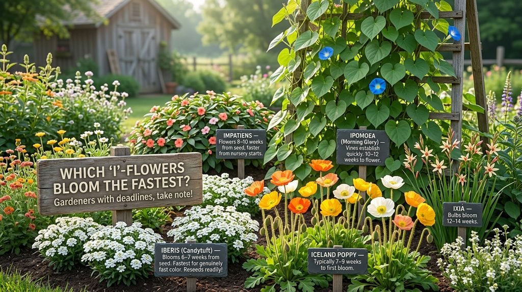 Which I-Flowers Bloom the Fastest