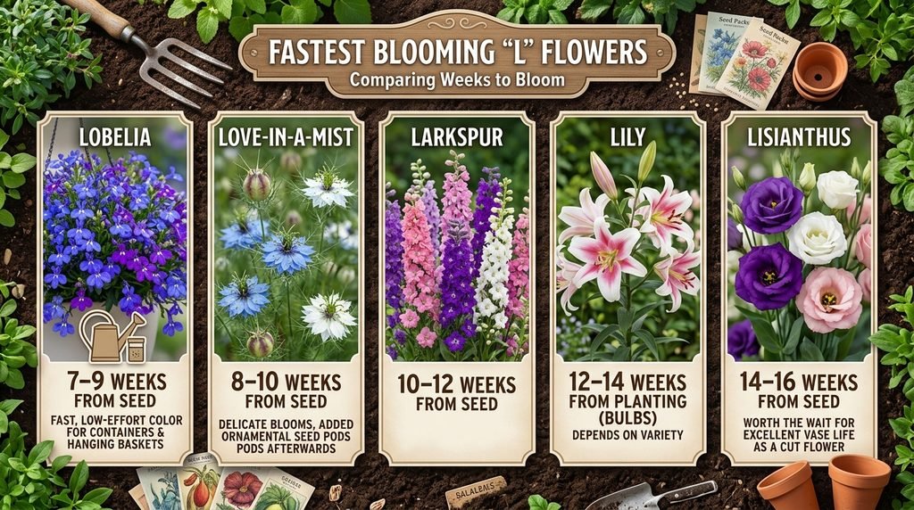 Which L-Flowers Bloom the Fastest