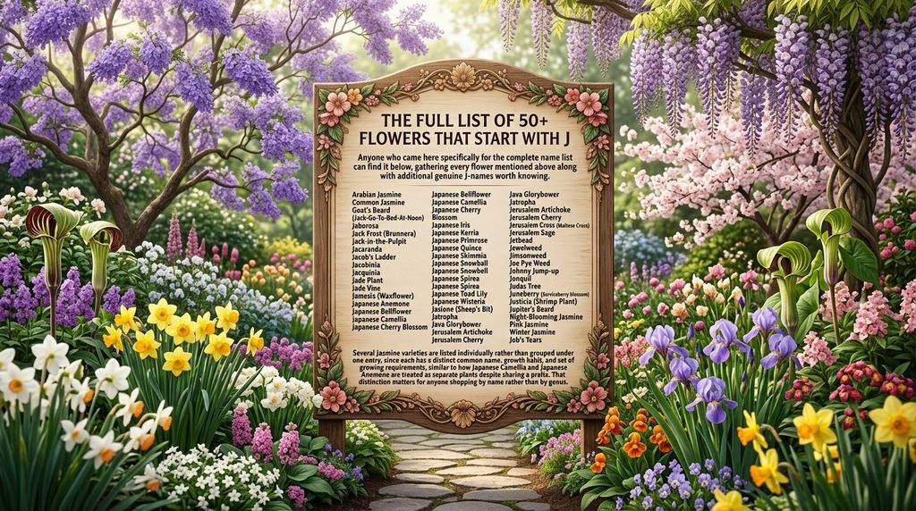 The Full List of 50+ Flowers That Start With J