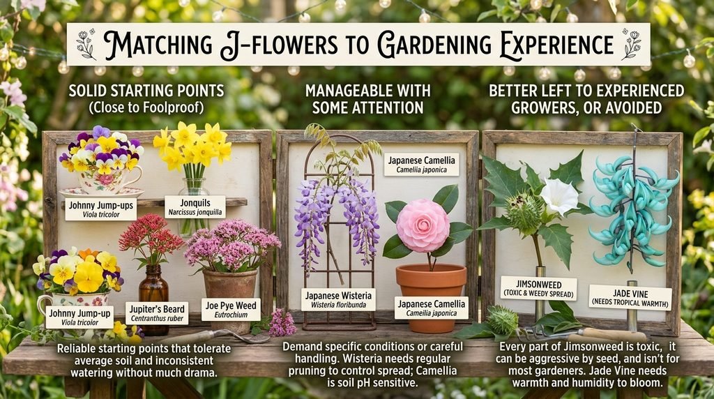 Matching J-Flowers to Gardening Experience